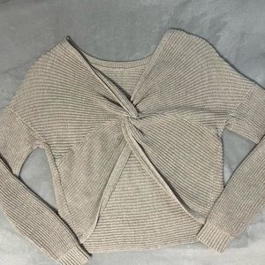 long sleeve twist knot sweater